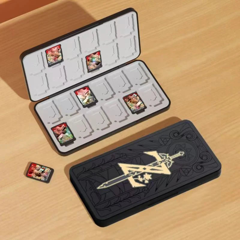 Magnetic 24 in 1 Game Card Case Holder Hard Shell Protective Game Card Silicone Lining Storage Box For Nintendo Switch/Lite/Oled