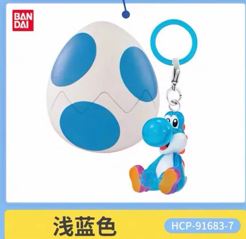 Bandai Gashapon Yoshi Super Mario Pendant Colorful Collectible Transparent Anime Figure Collection For Adult Hobby Collectors