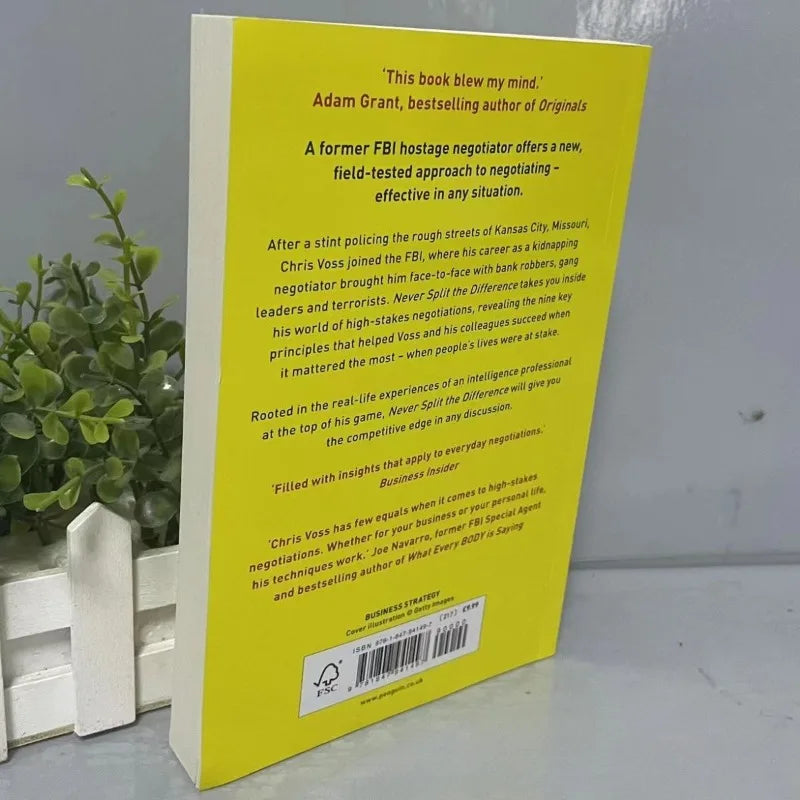 Never Split the Difference: Negotiation Techniques for Adults by Chris Voss Emotional Intelligence Book in English