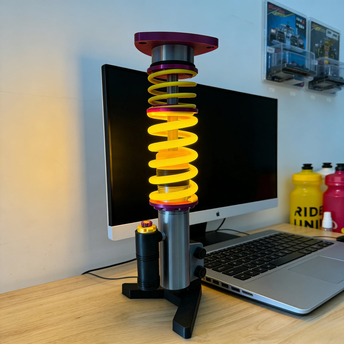 Modified Coilovers Spring Shock Lamp, Industrial KW Suspension Light, Gaming Room Cool Atmosphere Lamp, Boy Gift