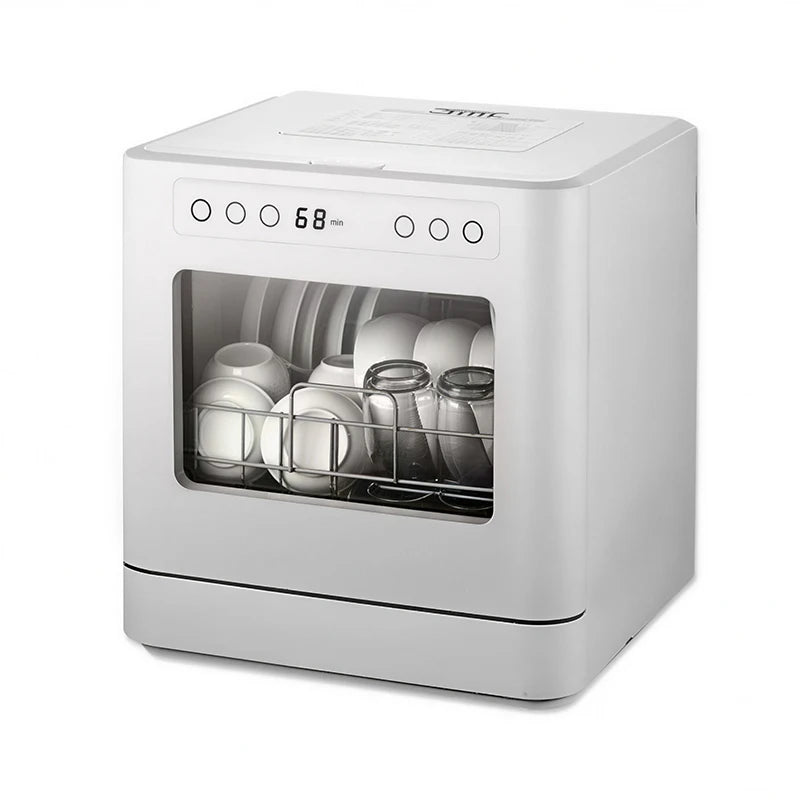 Automatic Energy-Efficient Household Dishwasher with Plastic Countertop Drawer Stylish Design