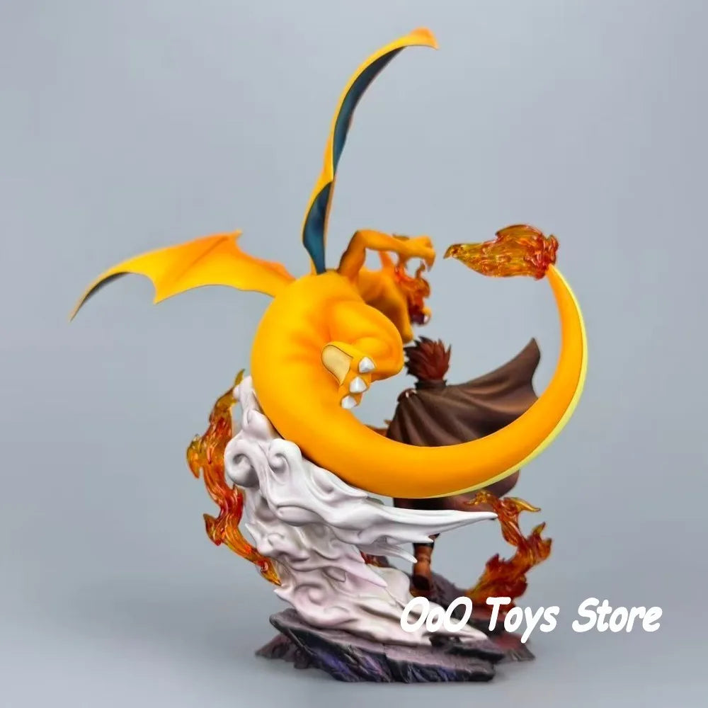 Anime Pokemen Figure Charizard Gary Oak Action Figures Pvc Statue Desktop Ornamen Collection Model Toys Gifts 17cm