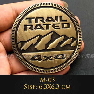 3D Metal Emblem 4X4 Trail Rated Badge High Country Logo Stickers For Jeep Wrangler Patriot Car Styling Car Stickers Accessories