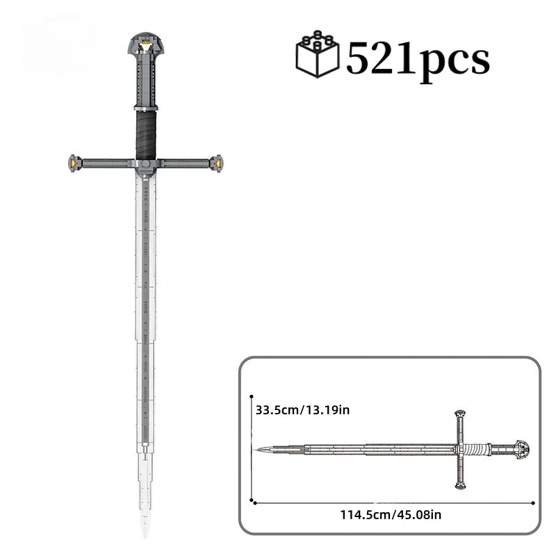 Creative Famous Samurai Sword Model Building Blocks Lord of Rings Bricks Assembly Toys Kid Christmas Gifts for Boys