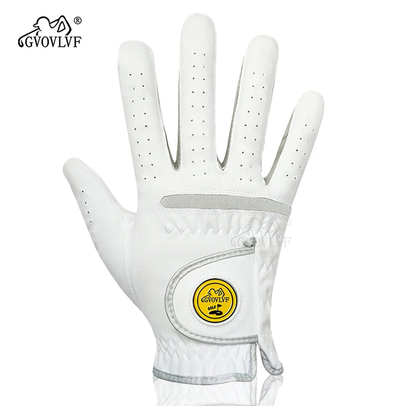1 Piece or 1 Pair Men Golf Glove Micro Soft Fabric Breathable Comfortable Fitting With Magnetic Marker Replaceable For Golfers