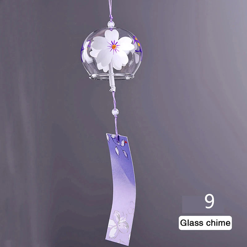 1PCSJapanese Wind Chime, Glass Furin, Handmade Wind Bell, Home Decor, Office Decor, Zen Decor, Summer Wind Chime, Japanese Craft