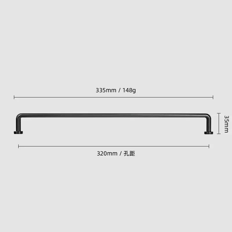 12.6''inch(320mm)Dainty Furniture Bar Pull Bronze Cabinet Handle Kitchen Handles Drawer Knobs Black Long Handle for Kitchen