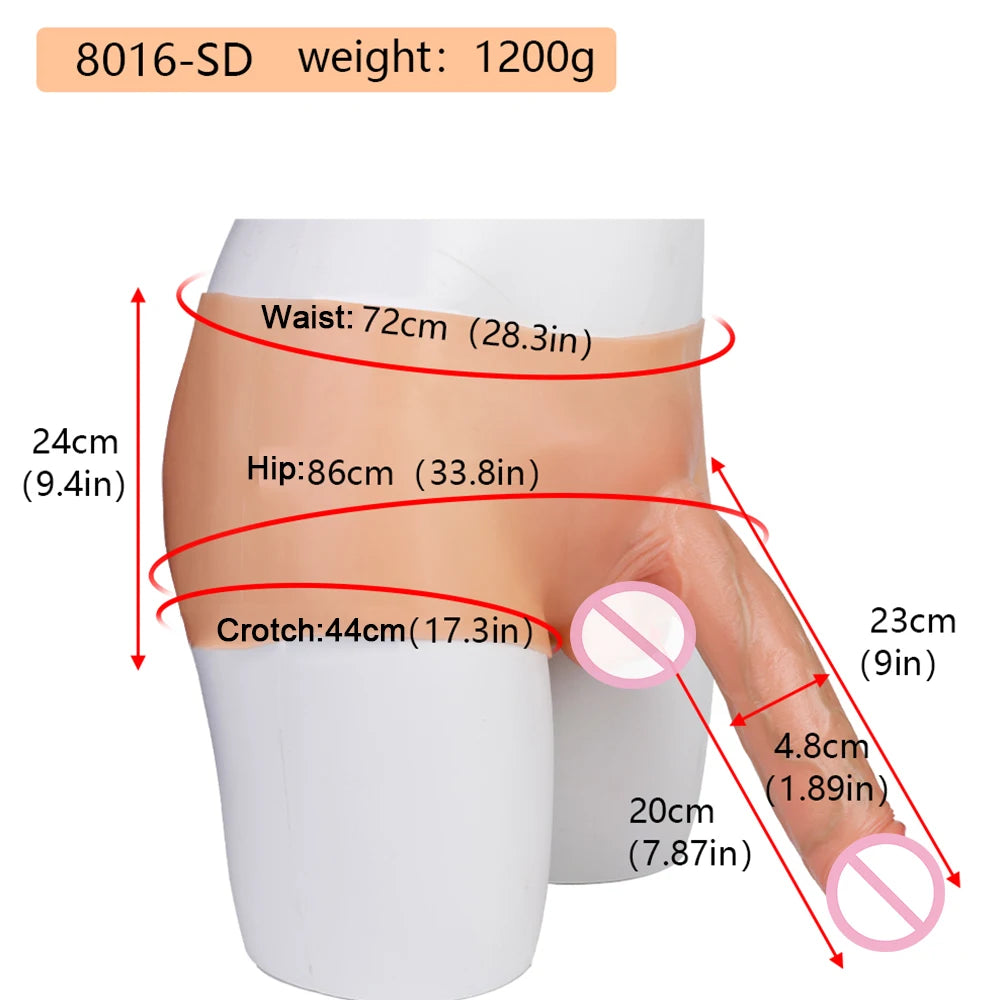 YOCY Wearable Solid Dildo Panties Silicone Strapon Realistic Penis Pants Elastic Sex Toys For Adult Women Lesbian Games Pleasure
