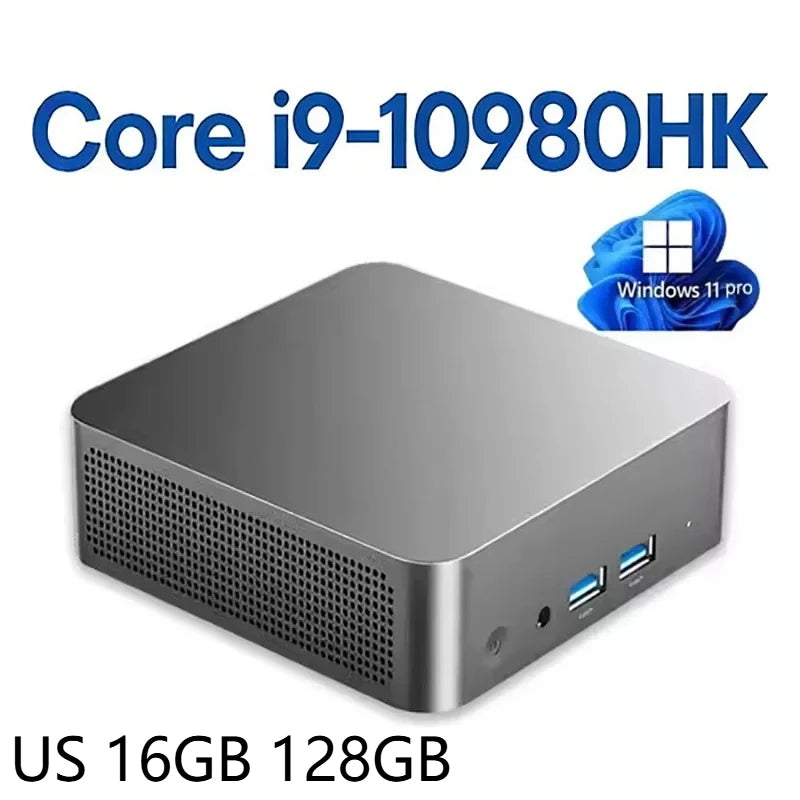 Mini PC Intel Core i9 10980HK Windows 11 Pro 16GB RAM 1TB 2TB SSD WIFI6 BT5.2 4K HD Gaming Office Study Desktop