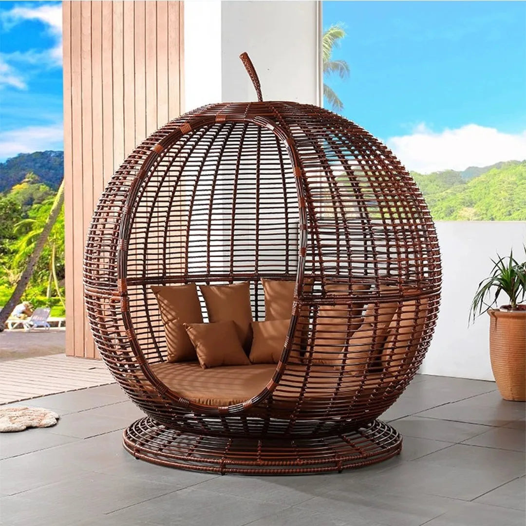 Leisure Lazy Sofa Bird's Nest Chair Rattan Double Rattan Chair Garden Garden Balcony Network Red Creative Furniture Round Chair