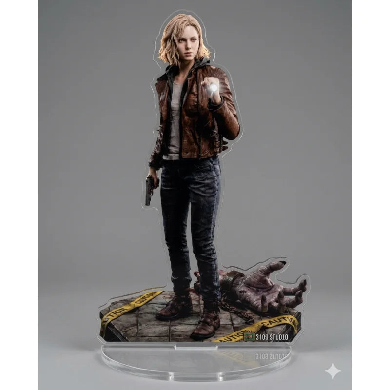 Resident Evil Game RE Ashley Leon Jill Acrylic Figure Stand Character Desktop Model Plate Display Prop Pendant Fan Gift Keychain