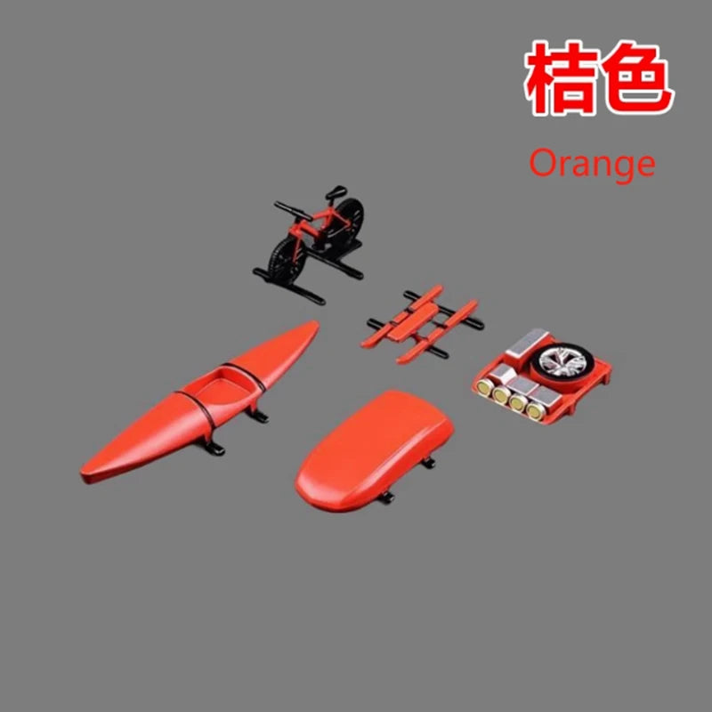 CM MODEL 1/64 Scale Touring Car Roof Accessories Kit&luggage&bicycle&canoe&luggage Rack Plastic Model Collection Display Toys