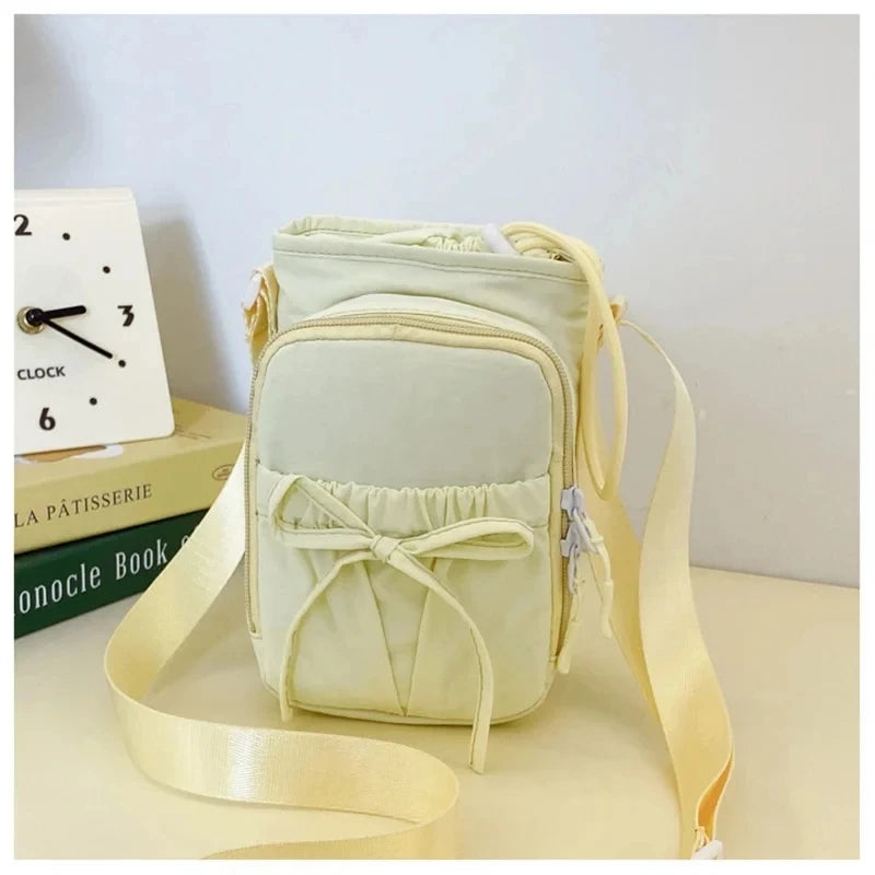 New Lightweight Crossbody Phone Bag for Women Outdoor Sports Cycling Bag Water Bottle Holder Travel Bag Knot Design