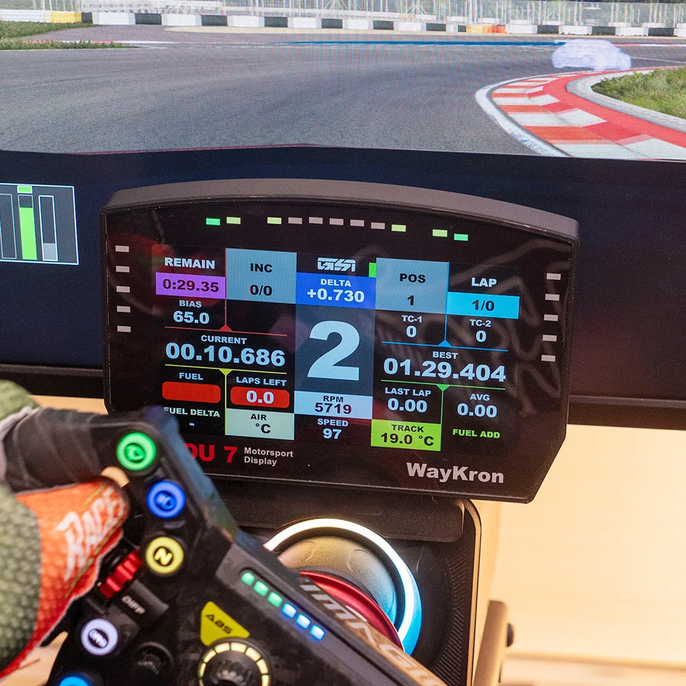 Multi-functional 7 Inch Sim Racing Dash Display DDU for PC Simracing Games for MOZA Simagic FANATEC Simucube 2 SimHub Real Time