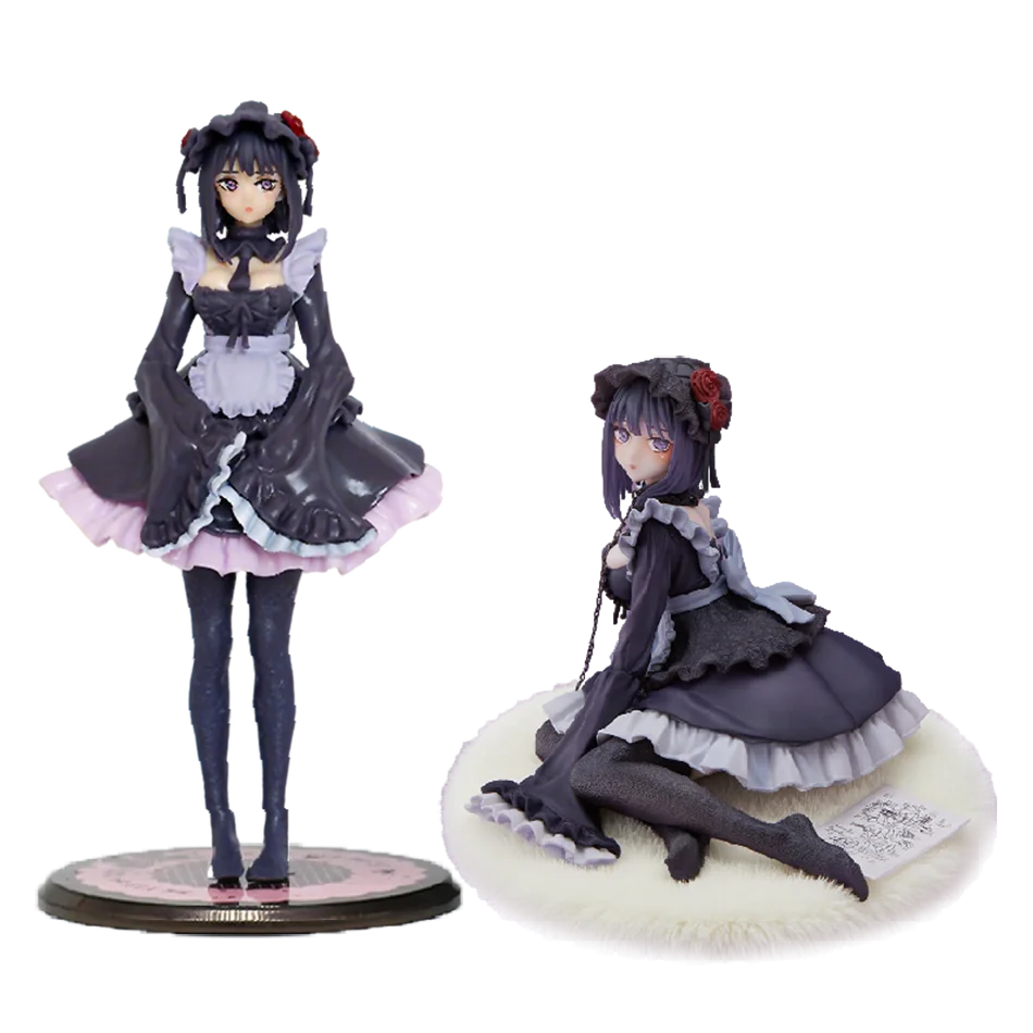 2 Kinds My Dress-Up Darling Anime Figure Black Maid Outfit Kitagawa Marin Action Figure Shizuku Kuroe Figurine Collection Model