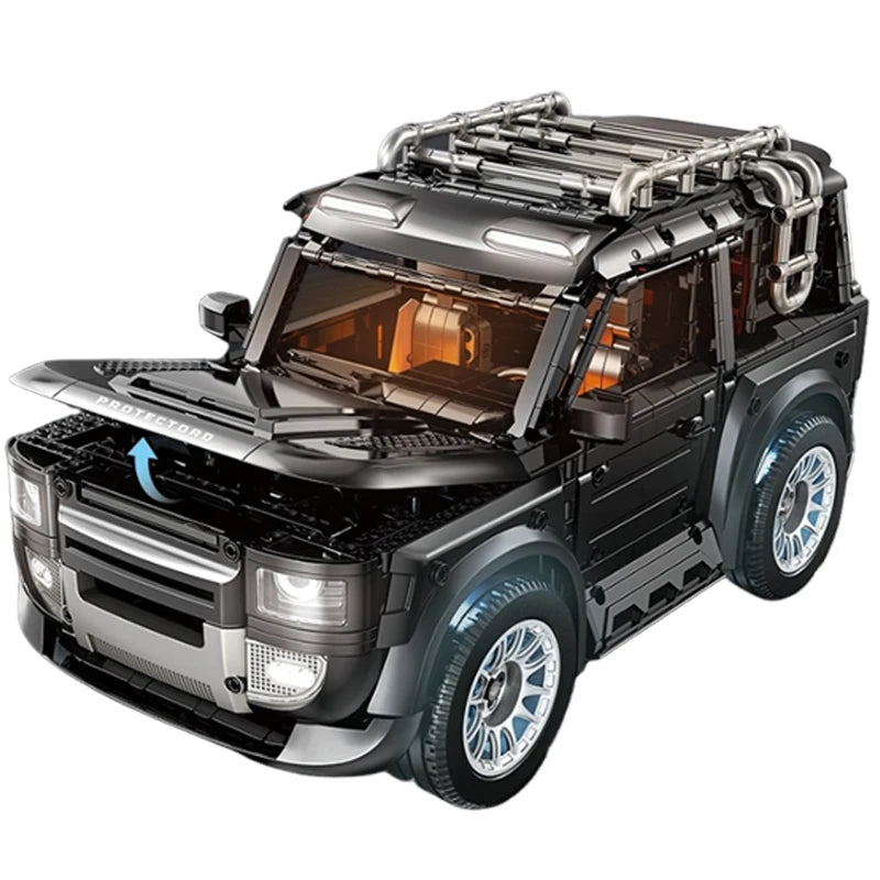 2089PCS Technical Off-road Car Building Blocks Set Model Famous Black Defender Vehicle MOC Toys Bricks for Boys Adult Gift