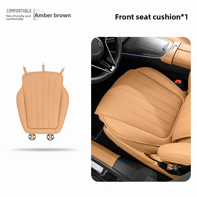 Luxury Sedan SUV Universal Nappa Leather Car Seat Cover Comfortable Memory Foam Perforated Leather Cushion Car Seat Protection
