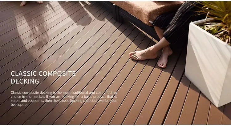 WPC Wood-Plastic Composite Flooring — Durable Outdoor Decking and Patio Paving for Gardens and Courtyards