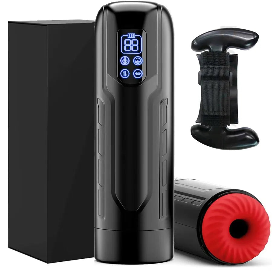 2026 New Thrusting Sucking Heat High Speed Male Masturbator Machine Automatic Telescopic Vagina Masturbation Cup Sex Toy For Men