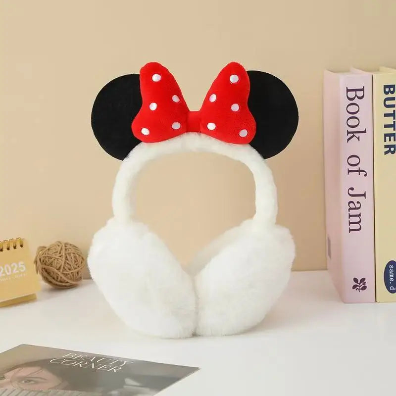 Mouse Animation Peripheral Cartoon Bow Shape Autumn and Winter Warm Plush Cold-proof Anti-freezing Thickened Ear Warm Ear Bag