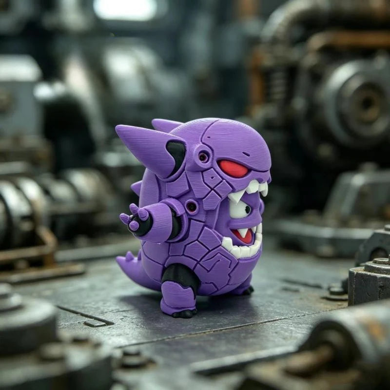 Pokemon Gengar Mecha Action Figure Mechanical Style 3D Model Doll Anime Desktop Decoration Collectible Toy Perfect Gift for Fans