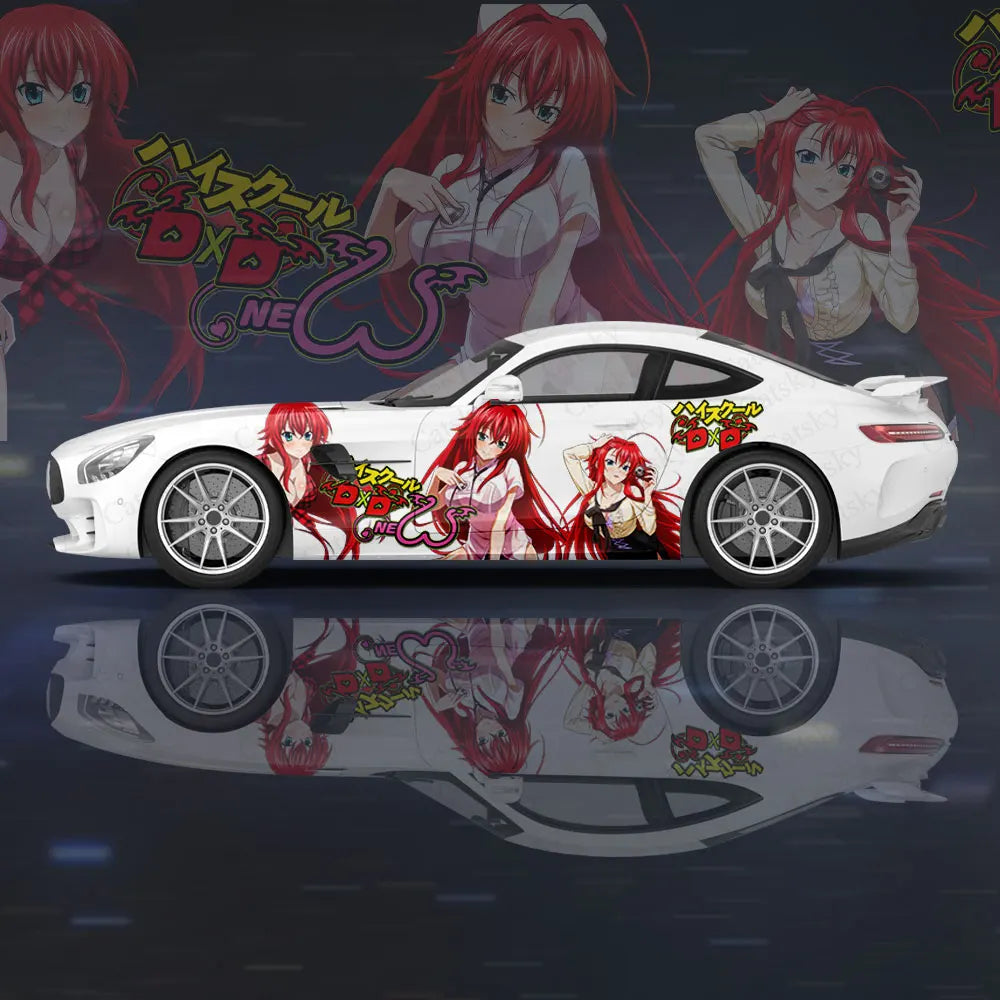 High School DxD Girl Car Wrap Protect Stickers Car Decal Creative Sticker Car Body Appearance Modification Decorative Sticker