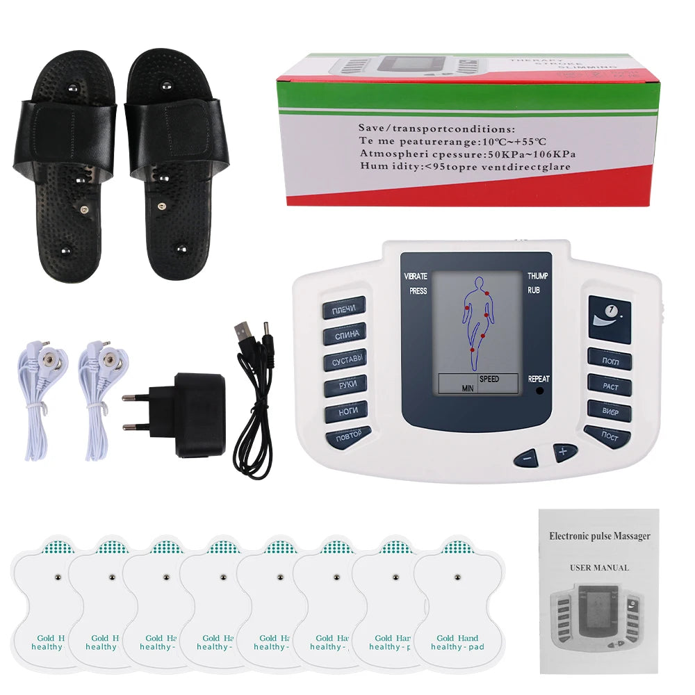 EMS Massage Unit Russian Electrical Muscle Therapy Stimulator Physiotherapy Pulse Acupuncture Full Body Massager