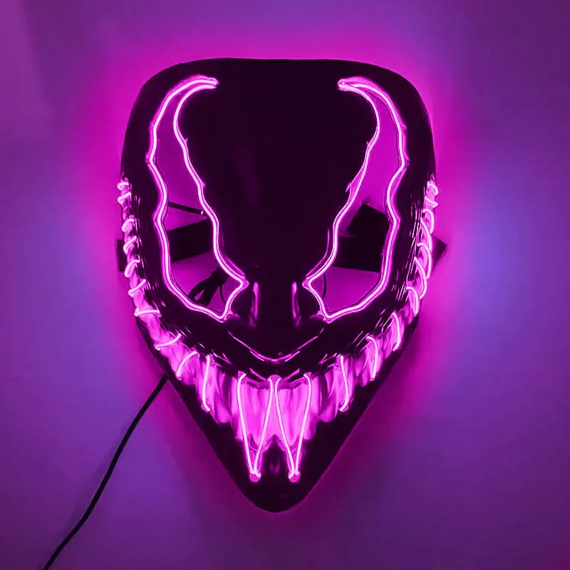 Horror Halloween GlowMasks Led Luminous Scream Venom Mask Carnival Masquerade Party Cosplay Scorpion Mask New