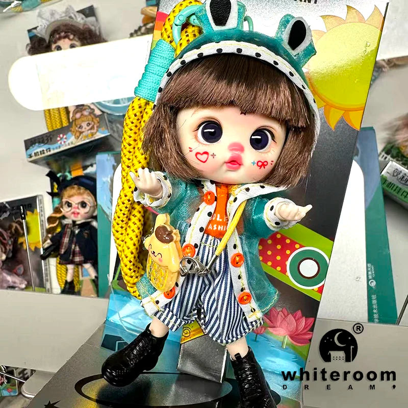 bjd doll Dolls for girls Labbu doll pocket mini blyth girl Doll Barbi cry Baby Rainbow Ball jointed doll Mobile phone Decoration