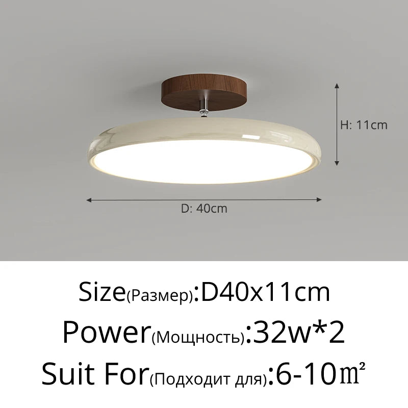 Retro Round LED Ceiling Light Living Room Light Home Hotel Lighting Fixture Bedroom Ceiling Lamp Vintage Children‘s Room Light