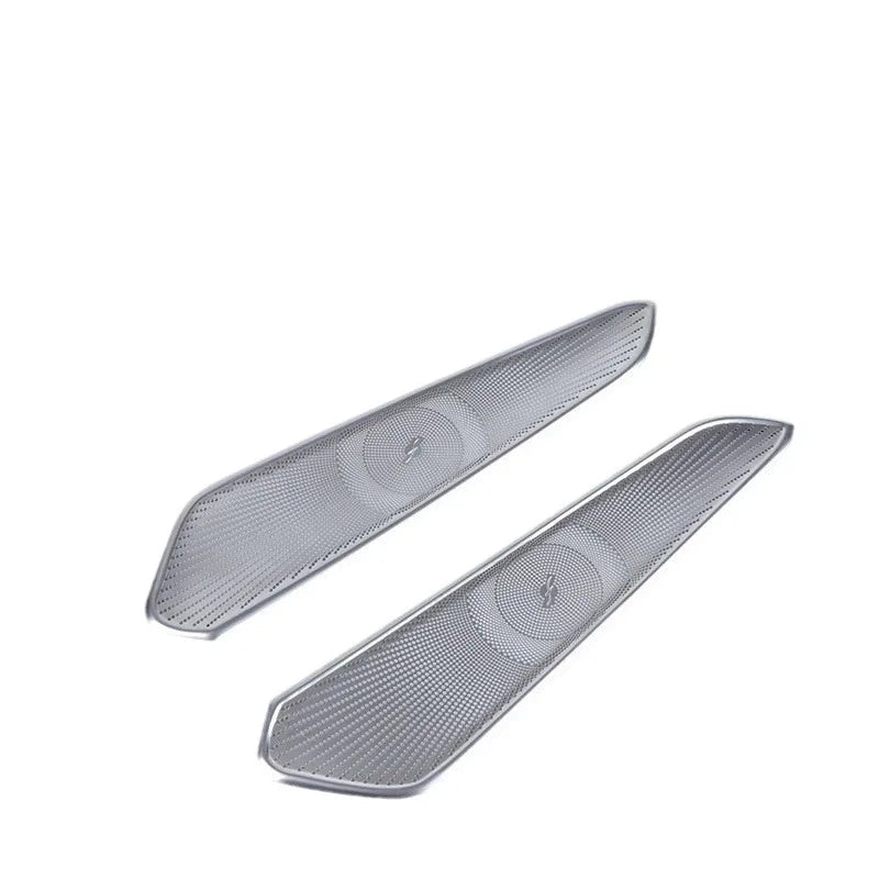 Fit For Porsche Macan 2014-2023 Car Center Control Speaker Audio Sound Loudspeaker Decoration Panel Cover Trim Silver Interior 