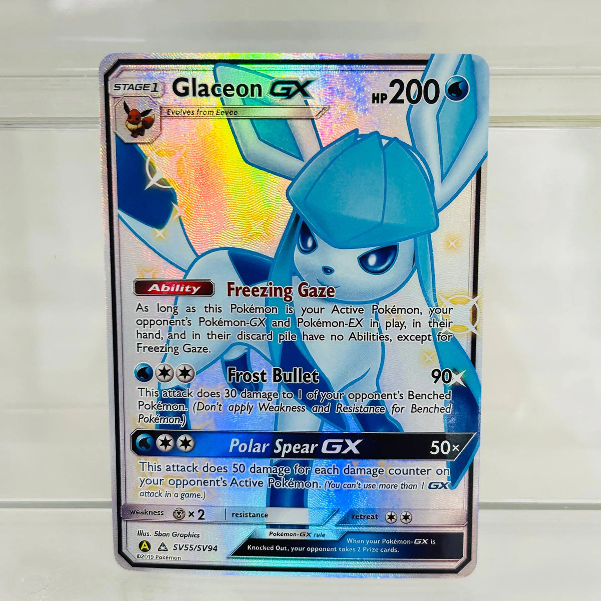 Sylveon GX SV76/SV94 English Card with Holographic Texture, Perfect Condition DIY Premium Anime Collection Card
