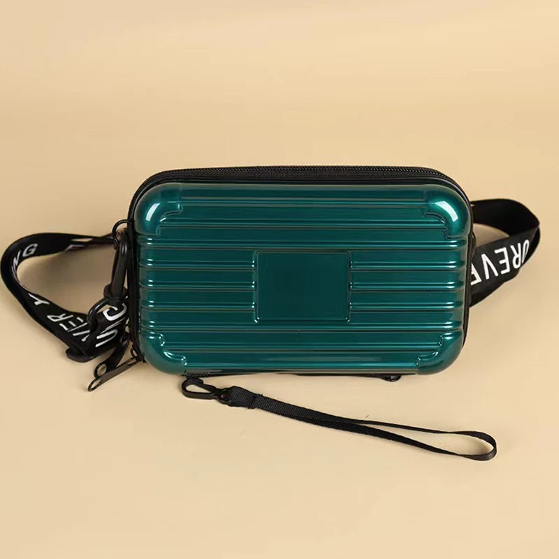 〔CC〕|Mini Suitcase Shape Bag Fashion Luggage Bag Handbag Shoulder Bag Waterproof Bag Hard Shell Box Suitcase Purse Clutch Bag