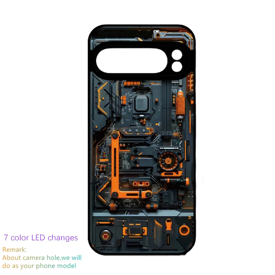 Smart LED Lighting Case For Google Pixel 10 9 Pro XL 9A 9Pro Anti-shock Full Protective Cover Glow For Google Fold Case Pixel