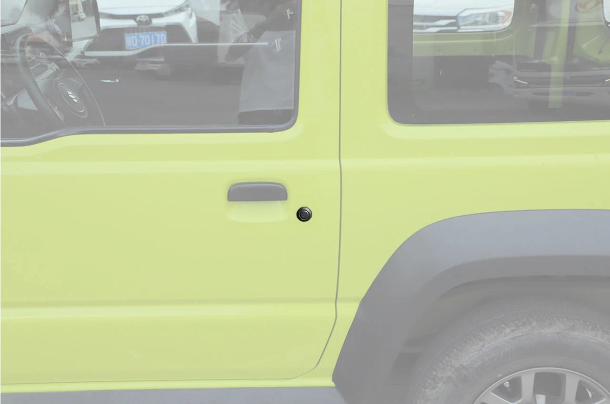 2PCS Magnetic Car Door Key Hole Cover Door Lock Key Socket Trim for Suzuki Jimny JB64 JB74 2019-2026 Exterior Accessories Black