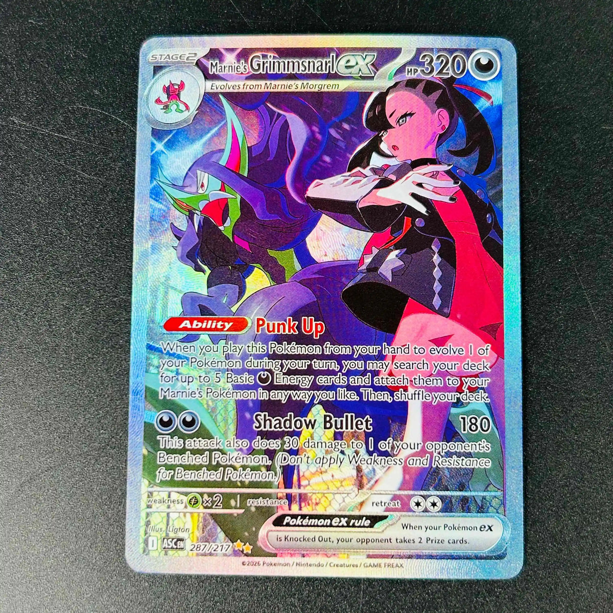 N's Zoroark Ex 286/217 English Version Collectible Grade DIY Foil Texture Nice Condition Premium Anime Collection Cards