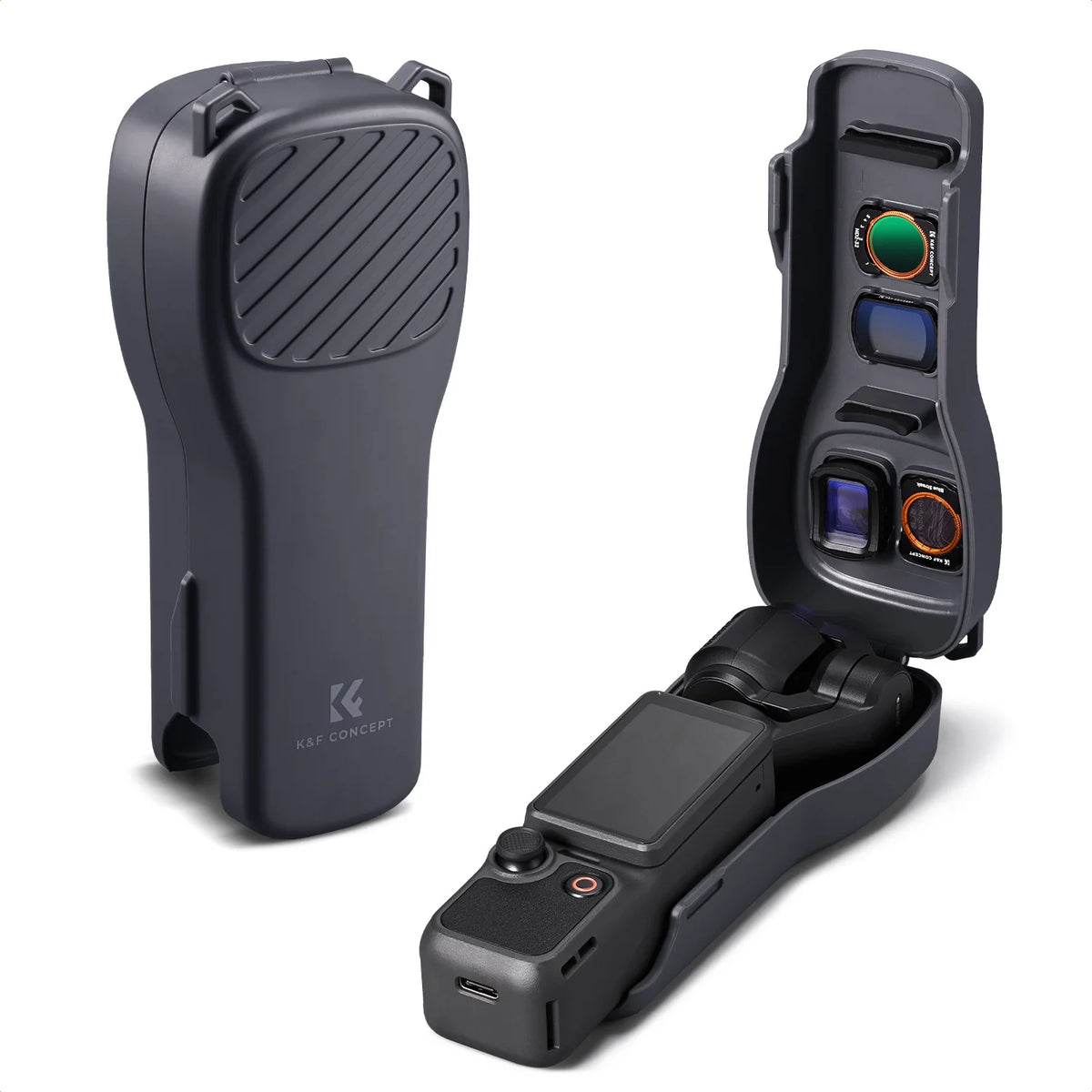 K&F Concept Protective Case for DJI OSMO Pocket 4 OSMO Pocket 3 Action Camera Case Action Camera Accessory 4Pcs Filter Case