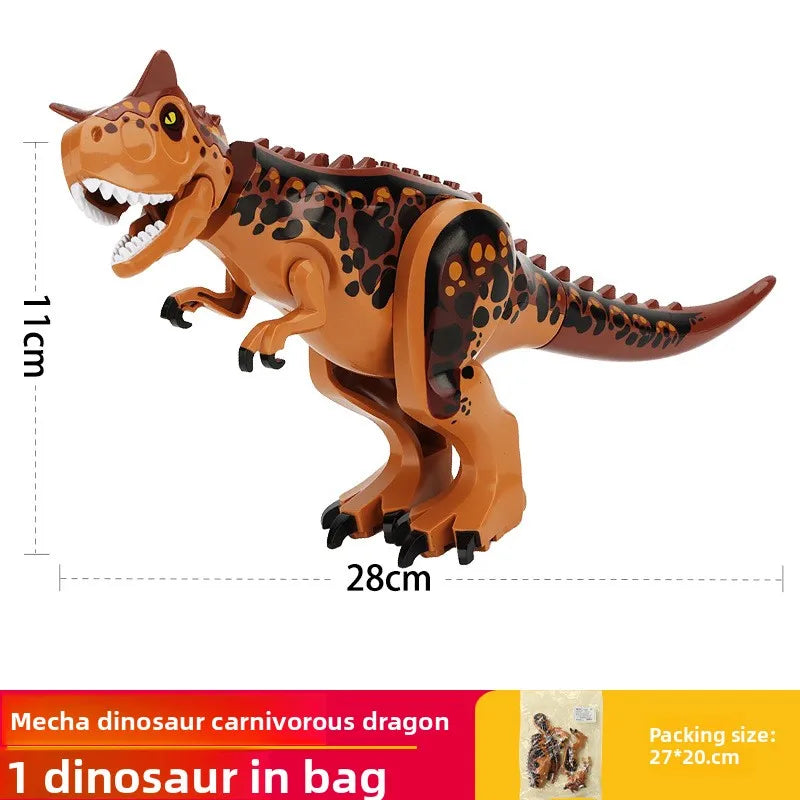 Armed Tyrannosaurus Rex building blocks with chariots, dolls and dinosaurs assembled model children's educational toys