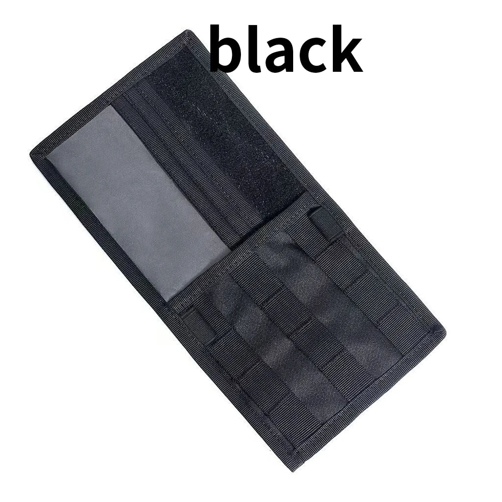 Tactical Car Sun Visor Organizer, Molle Webbing Storage Pouch, Multi-Pocket Auto Interior Holder for Cards Pens Tools