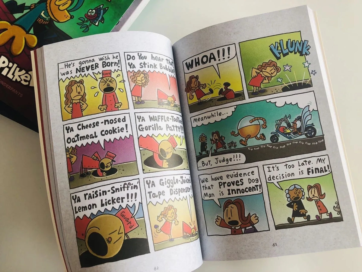 Random 4 Book Dog Man Detective Dog's Adventures paperback Picture English Books Comic Adventure Story book
