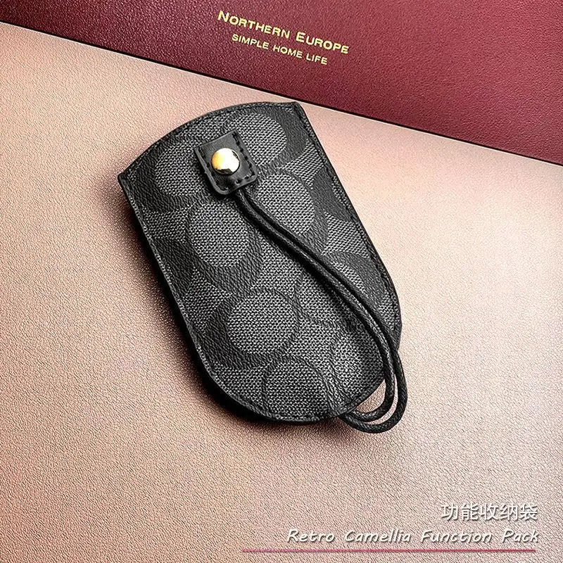Fashion simple new men's and women's multi-function key bag Fashion retro car key bag remote control storage bag