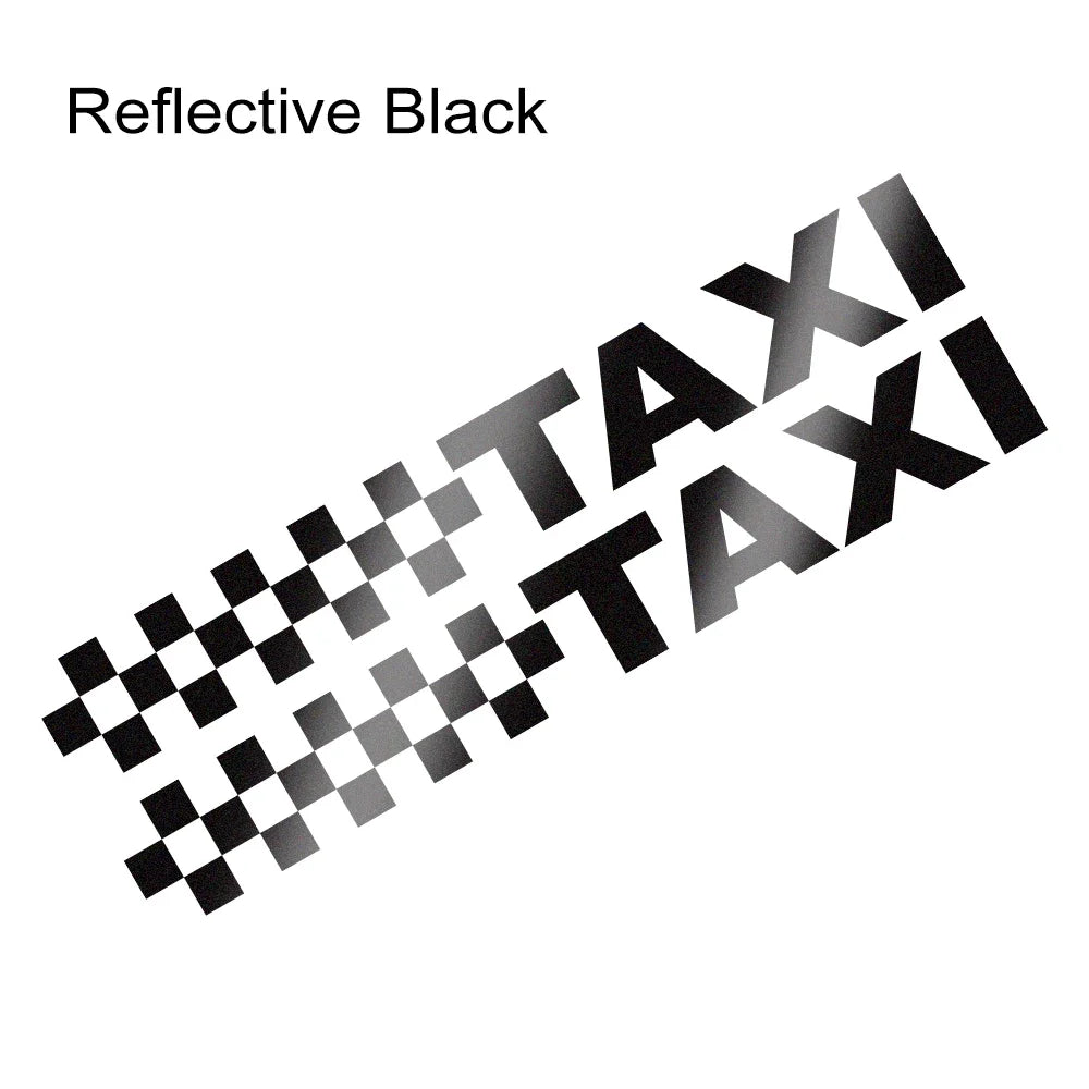 Reflective Car Sticker Taxi Sign Camouflage Styling Vinyl Film Decal Side Window Decoration Automobiles Exterior Accessories