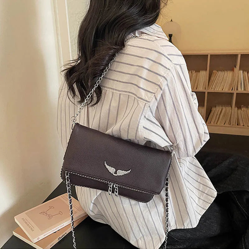 2026 Fashion Underarm Shoulder & Crossbody Bag, Wing Mini Square Bag for Women,Cute Small Purse, Versatile Chic Handbag