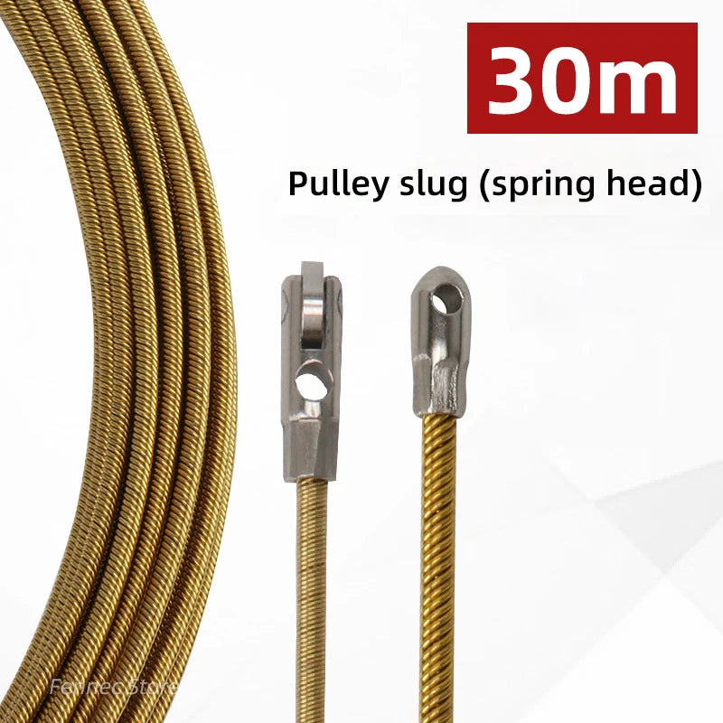 Universal Wire Lead Threading Device Tool 5/10/15/20m Rope Pulling Device for Electricians with Pulley Threading of Cable Wire