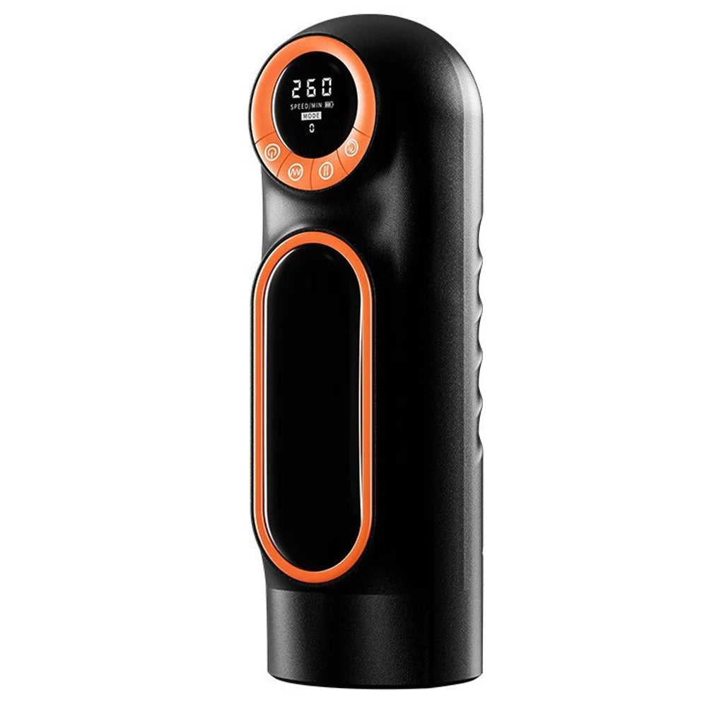 Electric Telescopic Sucking Vibration LCD With Hands-free Penis Exercise Device Male Masturbation Plane Cup Adult Products