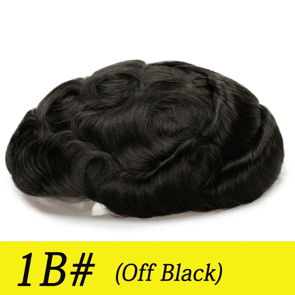 Q6 Lace Toupee Men Europe Human Hair Male Wig Swiss Lace Front Men Hair Replacement System Unit Man Wig Natural Hair Prosthesis