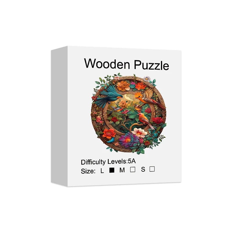 Birds Wooden Puzzle for Jigsaw Lover, Uniquely Irregular Animal Shape Puzzle Wooden Toys, Christmas Birthday Gift