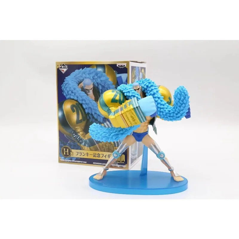 20th Anniversary One Piece Anime Figure Blue Ver.Luffy Zoro Chopper Sanji Robin Franky Usopp Nami Brook Action Figure Model Toy