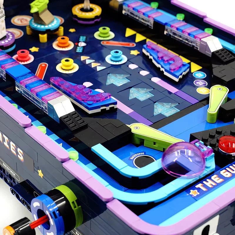 GULY 60526 Technical MOC Idea Game Machine Pinball Table Building Block Educational Brick Assembling Toy Christmas Gift For Kids