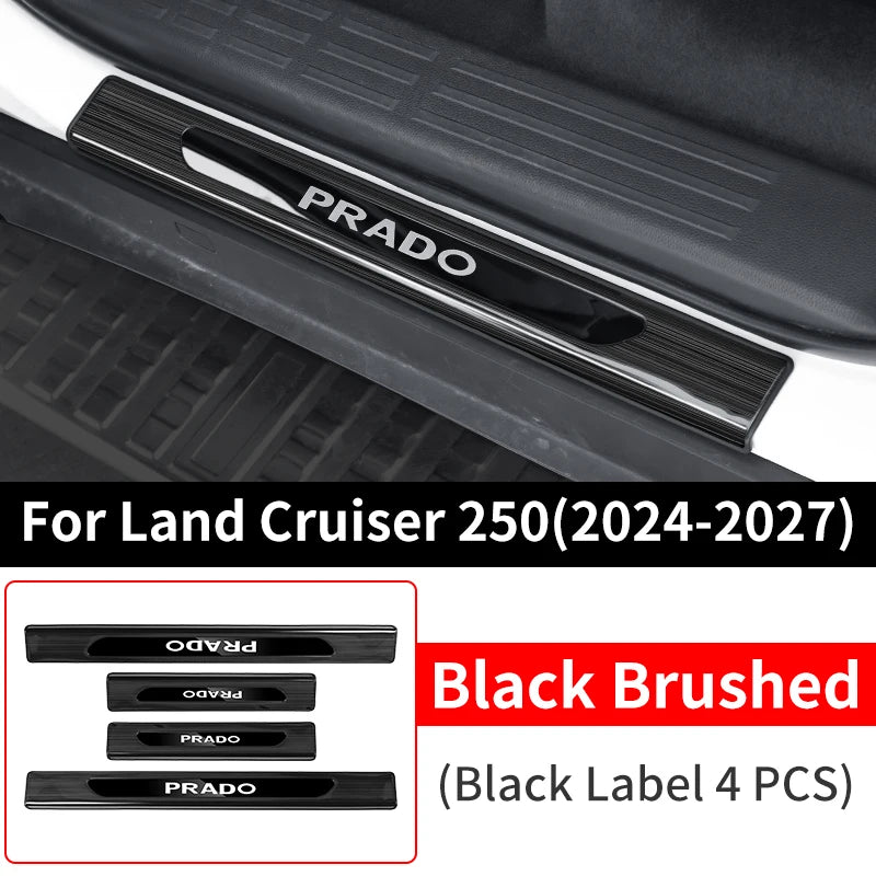 For 2024-2027 Toyota Land Cruiser Prado LC250 J250 Stainless Steel Exterior Door Sill Protector Anti Scratch Wear Resistant Trim